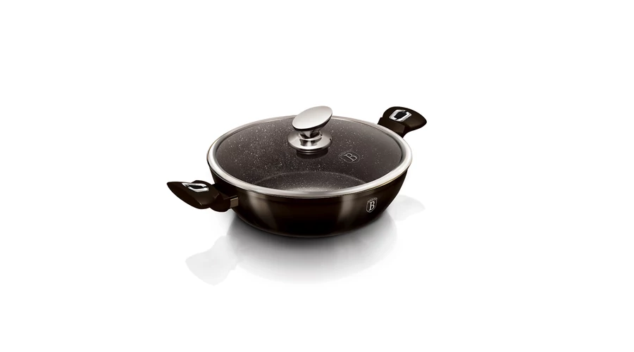 Berlinger Haus Metallic Line Shine Black Edition l�bas m�rv�ny bevonattal, fed�vel, 28 cm